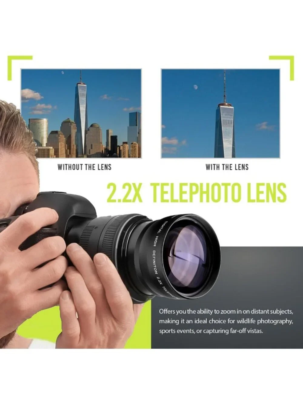 Ultra Deluxe 7pc Lens Kit with Filters, Wide Angle & Telephoto for DSLR Cameras
